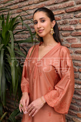 ZORA - Rust Embroidered Co-ord Set