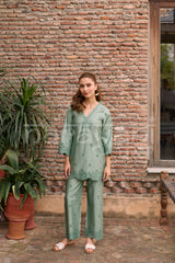 JADE - Green Embroidered Co-ord Set