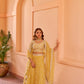 Shagan - Yellow Organza Lehenga Set.