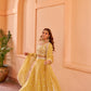 Shagan - Yellow Organza Lehenga Set.