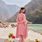 VAYU - Pink Cotton Suit Set