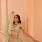 Surma - Green Organza Lehenga Set.