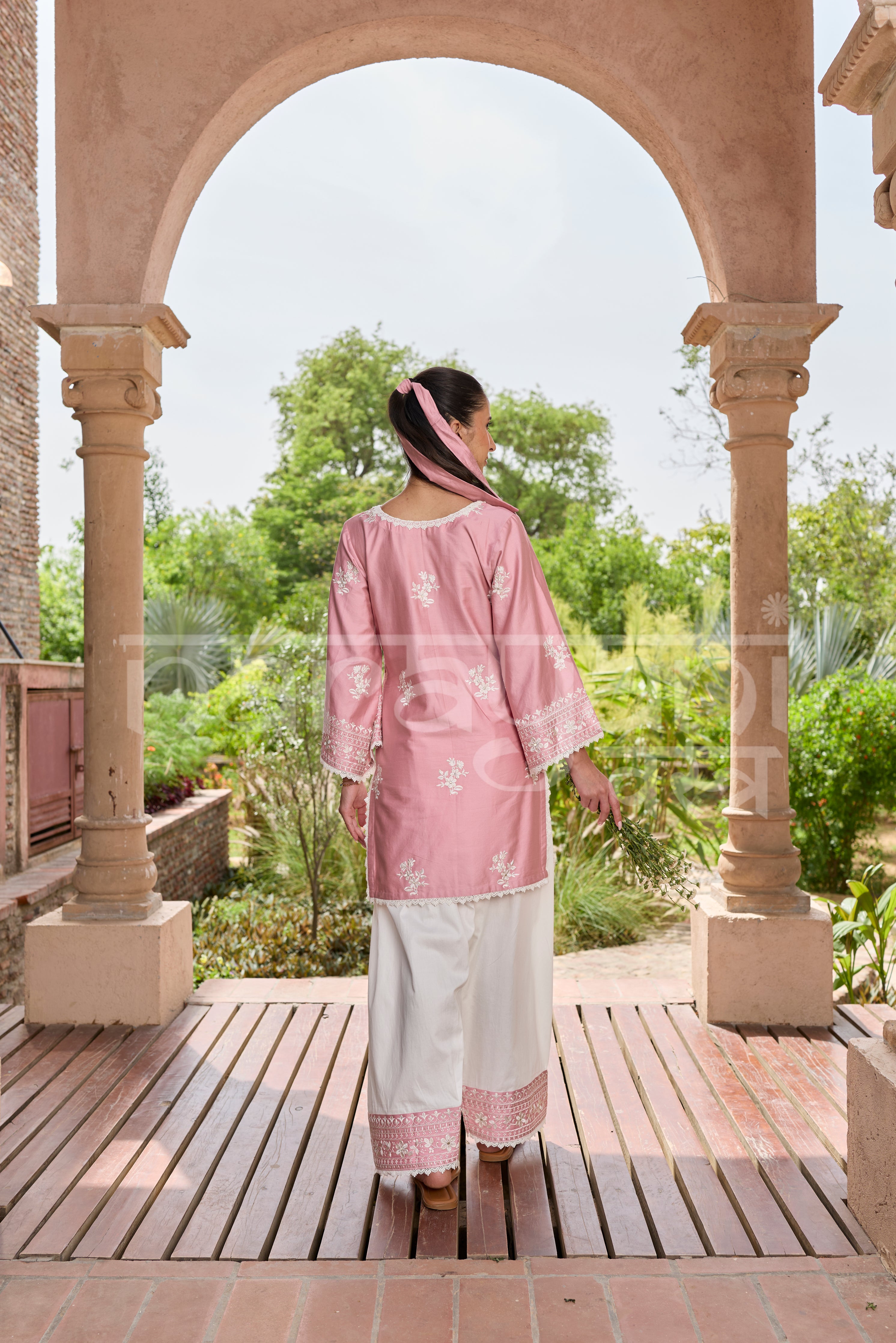 Sana Grover in EMBER -  Pink Embroidered Co-ord Set