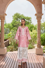 EMBER -  Pink Embroidered Co-ord Set