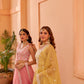 Heera - Pink Organza Lehenga Set.