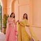 Heera - Pink Organza Lehenga Set.