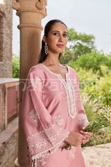 Sana Grover in EMBER -  Pink Embroidered Co-ord Set