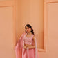 Heera - Pink Organza Lehenga Set.