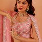 Heera - Pink Organza Lehenga Set.