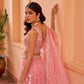 Heera - Pink Organza Lehenga Set.