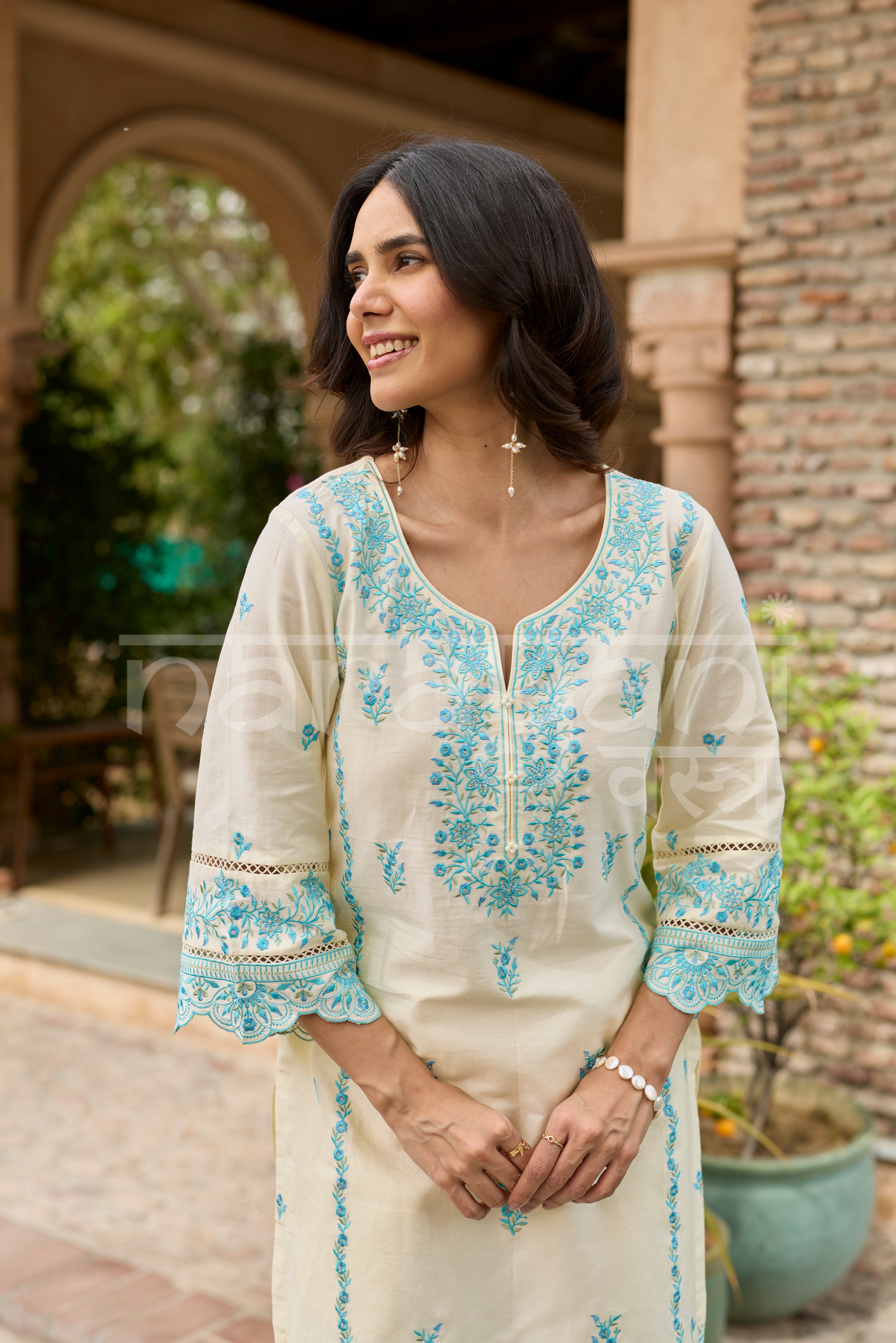 AERIS - Ivory Embroidered Co-ord Set