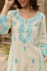 AERIS - Ivory Embroidered Co-ord Set