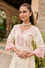 NOAH - Ivory Embroidered Co-ord Set
