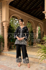 SABLE - Black Embroidered Co-ord Set