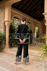 SABLE - Black Embroidered Co-ord Set