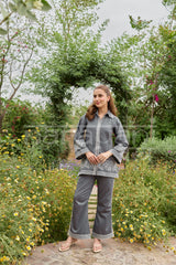 ZORÉ - Grey Embroidered Co-ord Set