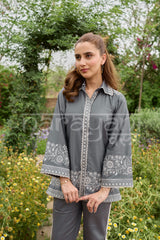 ZORÉ - Grey Embroidered Co-ord Set