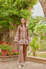 NÉVE - Brown Embroidered Co-ord Set