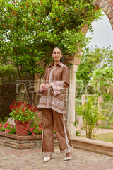 NÉVE - Brown Embroidered Co-ord Set
