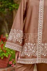 NÉVE - Brown Embroidered Co-ord Set