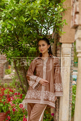 NÉVE - Brown Embroidered Co-ord Set