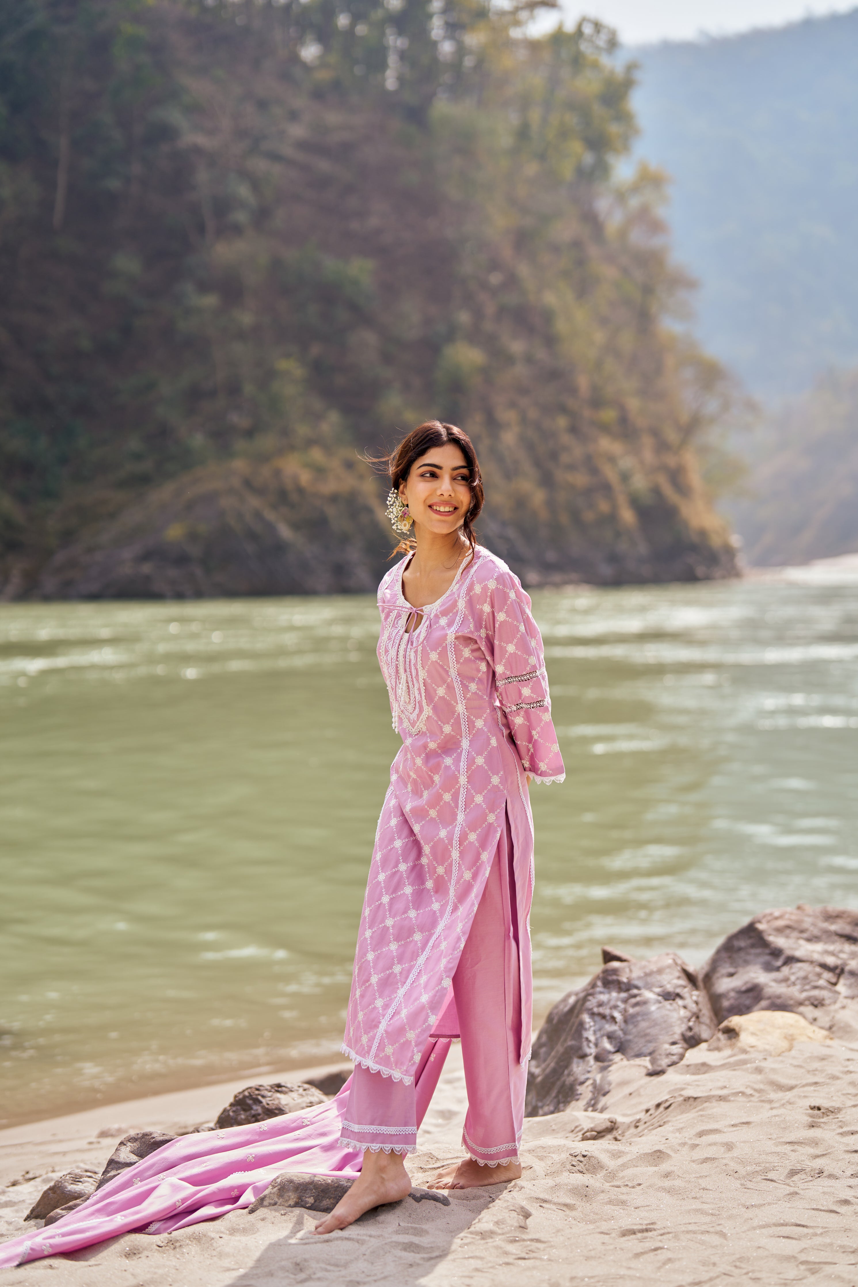 TARANG - Lavender Cotton Suit Set