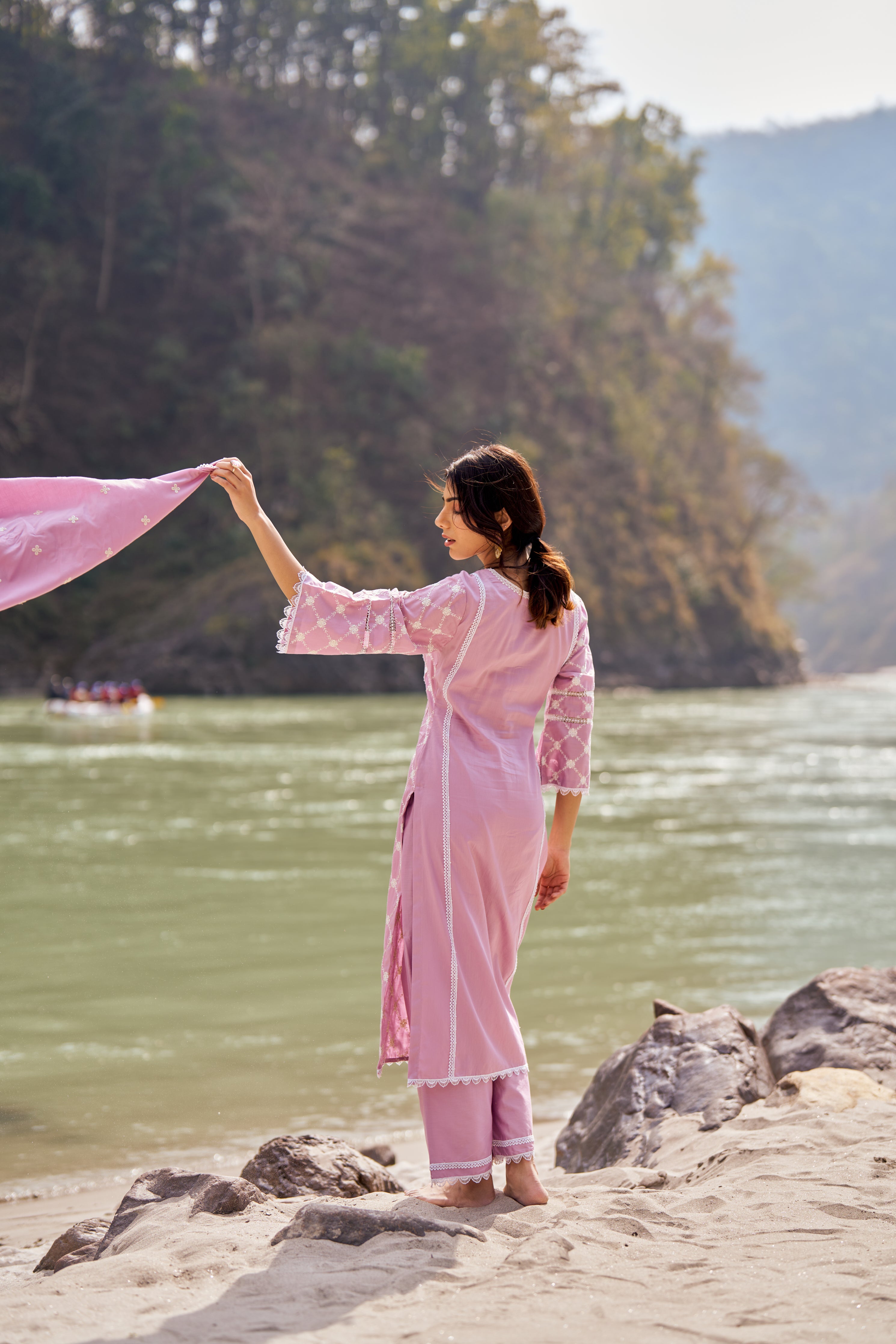 TARANG - Lavender Cotton Suit Set