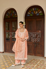 NAYRA - Soft Saffron Chanderi Suit Set