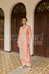 NAYRA - Soft Saffron Chanderi Suit Set