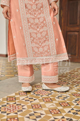 NAYRA - Soft Saffron Chanderi Suit Set