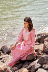 Shivangini Singh Rathore in ABRI - Pink Cotton Suit Set