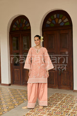 ZAINA - Soft Saffron Chanderi Suit Set