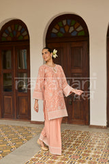 ZAINA - Soft Saffron Chanderi Suit Set