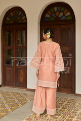 ZAINA - Soft Saffron Chanderi Suit Set
