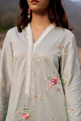 AFREEN - Grey Cotton Suit Set