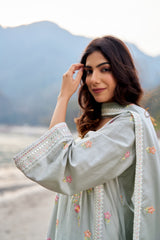 CHHAYA - Grey Cotton Suit Set