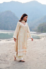 ROOHANI - Beige Cotton Suit Set