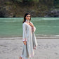 SHABH - Grey Cotton Suit Set