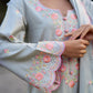SHABH - Grey Cotton Suit Set