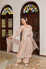 VIRA - Powder Peach Chanderi Suit Set