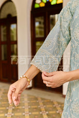 AAB - Ice Blue Chanderi Suit Set