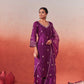 SARA TENDULKAR In Khila - Wine Chanderi Embroidered Suit Set