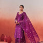 SARA TENDULKAR In Khila - Wine Chanderi Embroidered Suit Set