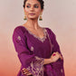 SARA TENDULKAR In Khila - Wine Chanderi Embroidered Suit Set