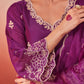 SARA TENDULKAR In Khila - Wine Chanderi Embroidered Suit Set