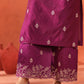 Aditi Budhathoki in Khila - Wine Chanderi Embroidered Suit Set