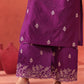SARA TENDULKAR In Khila - Wine Chanderi Embroidered Suit Set
