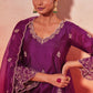 SARA TENDULKAR In Khila - Wine Chanderi Embroidered Suit Set