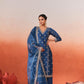 Gulzaar - Blue Chanderi Embroidered Suit Set