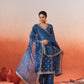 Gulzaar - Blue Chanderi Embroidered Suit Set